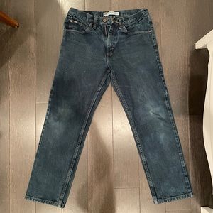LEE VINTAGE BLUE GREEN WASHED STRAIGHT LEG DENIM JEANS